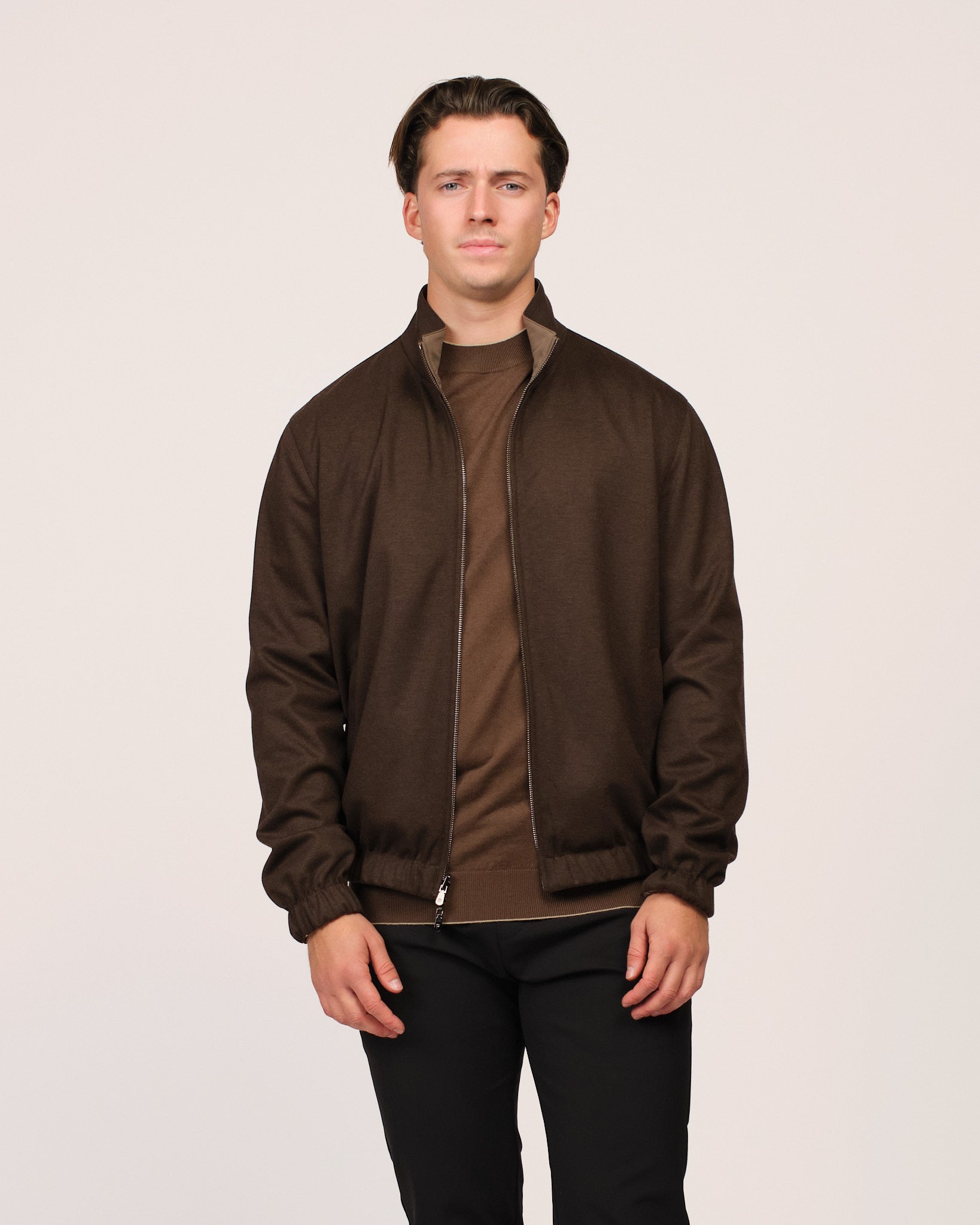 Reversible Wool City Jacket Dark Brown