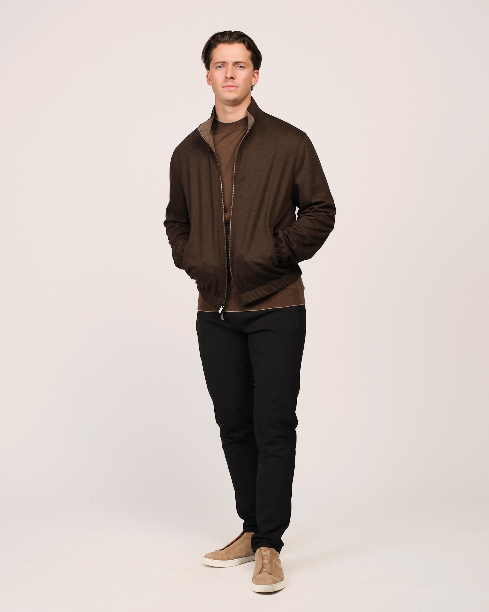 Reversible Wool City Jacket Dark Brown