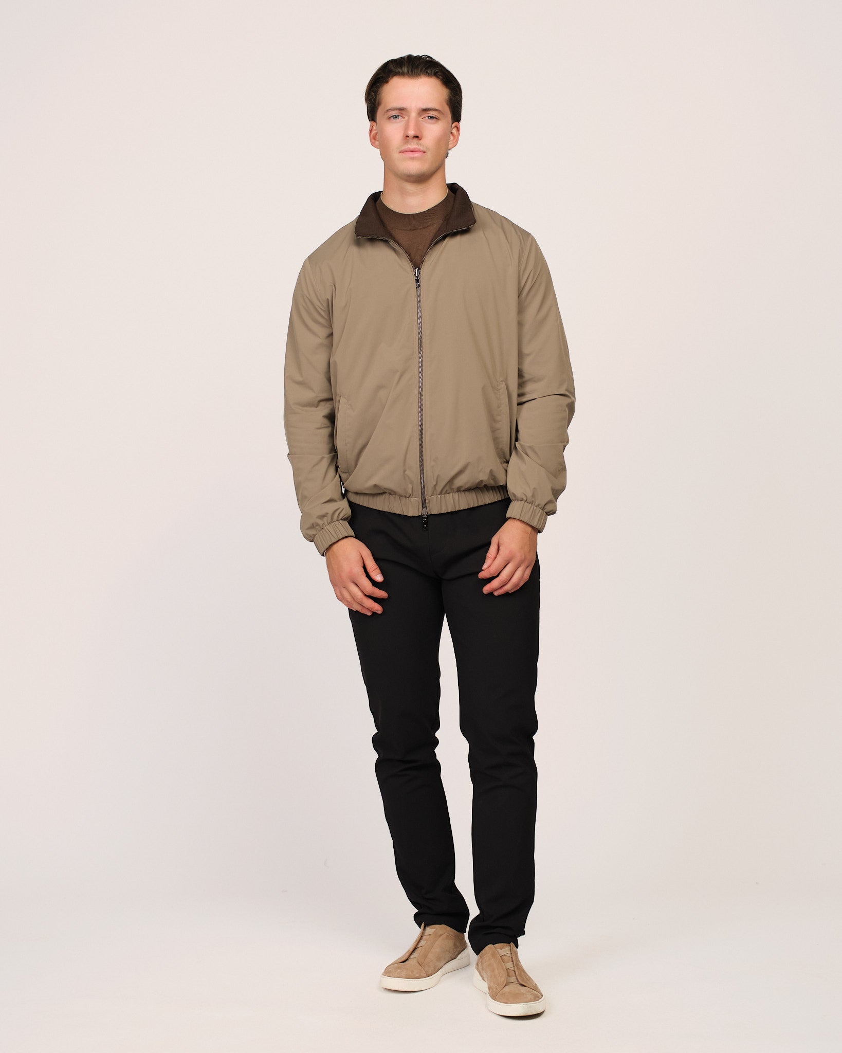 Reversible Wool City Jacket Brown Beige