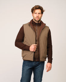 Brown Burgundy Reversible Knit Body Warmer
