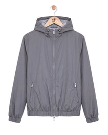 Reversible Hooded Wool City Jacket Grey Light Grey