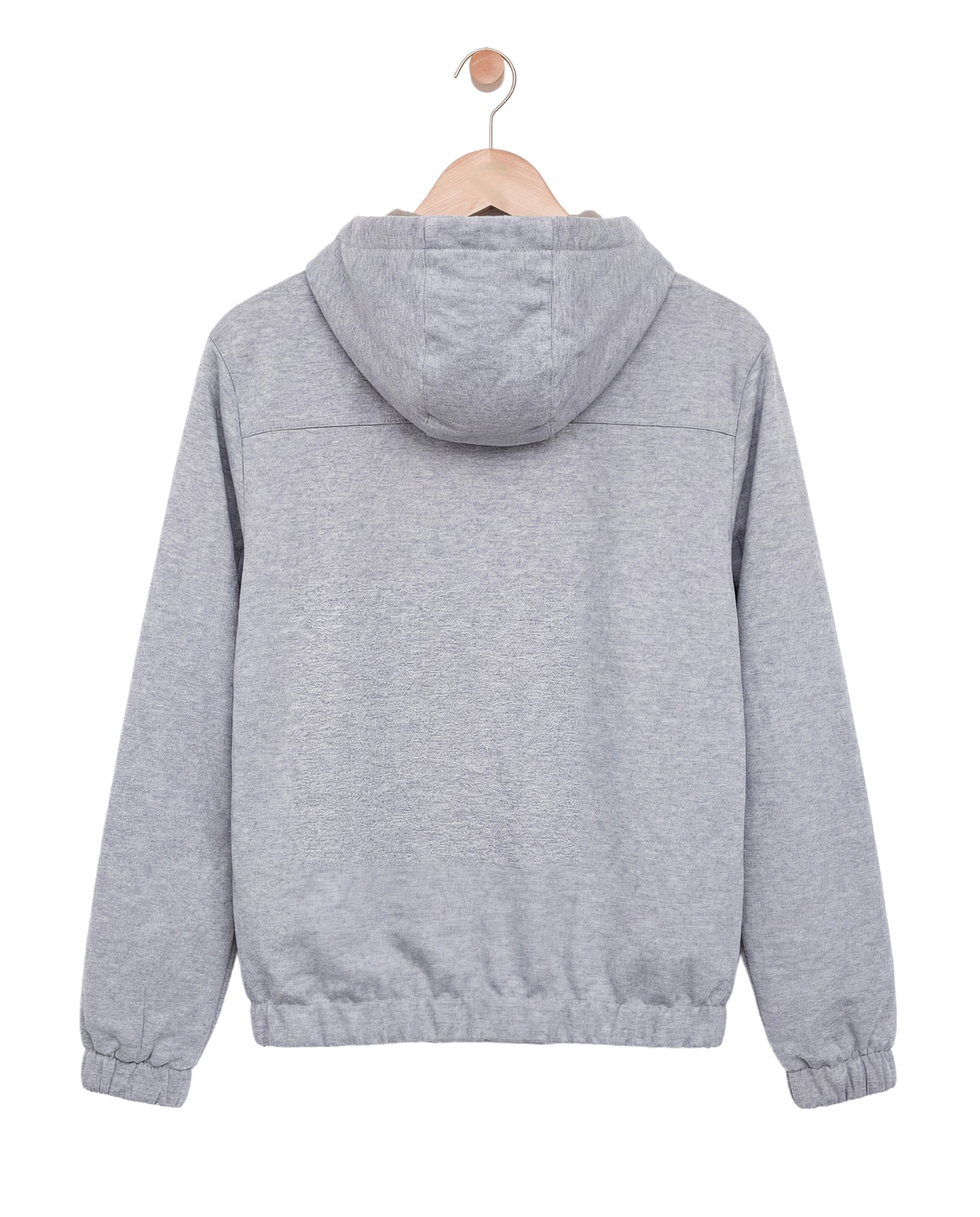 Reversible Hooded Wool City Jacket Grey Light Grey