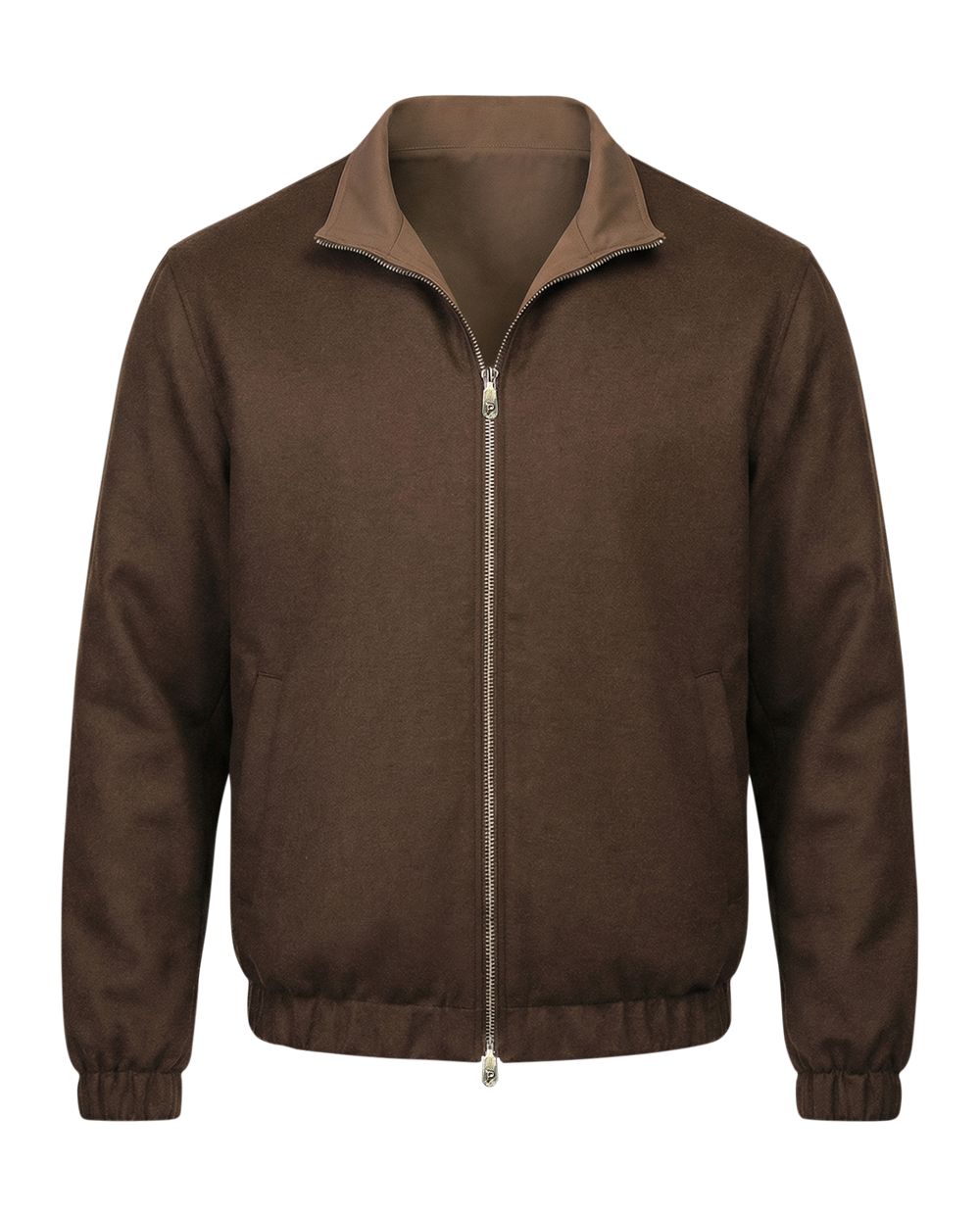 Brown jacket on a white background