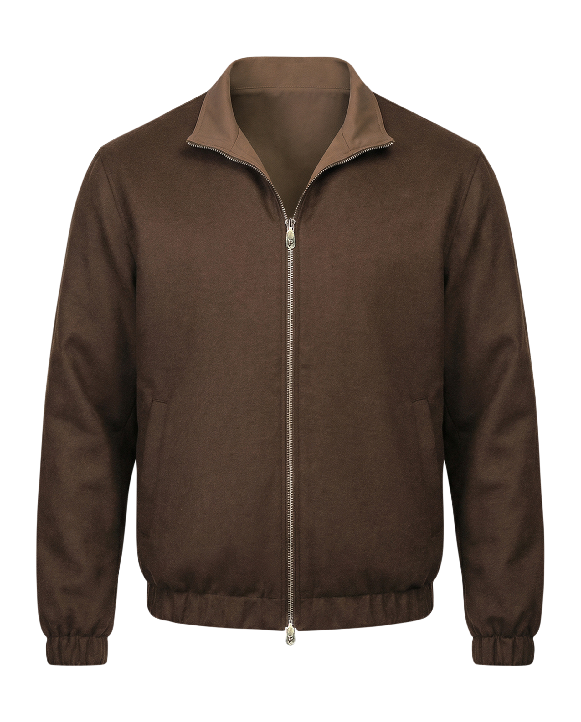 Brown jacket on a white background