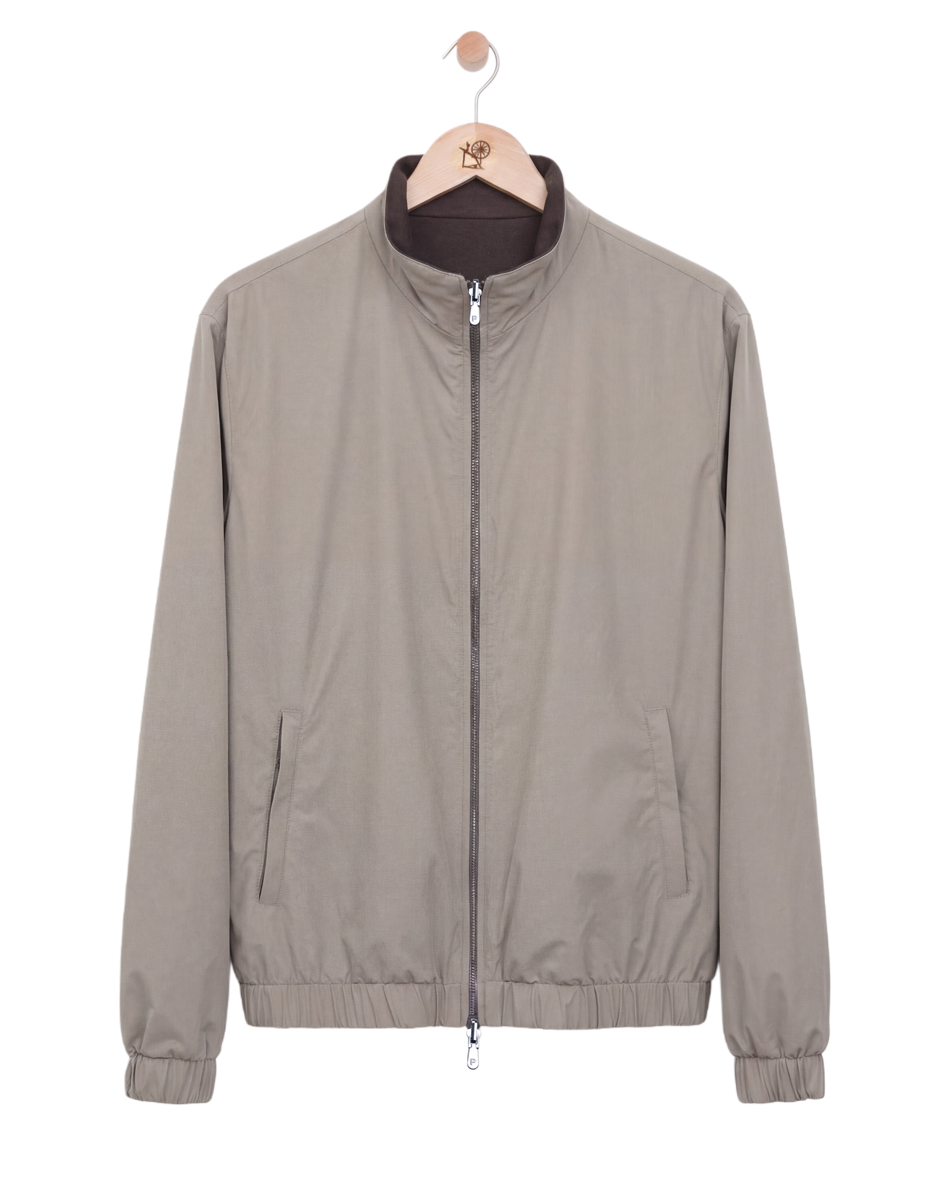 Reversible Wool City Jacket Brown Beige