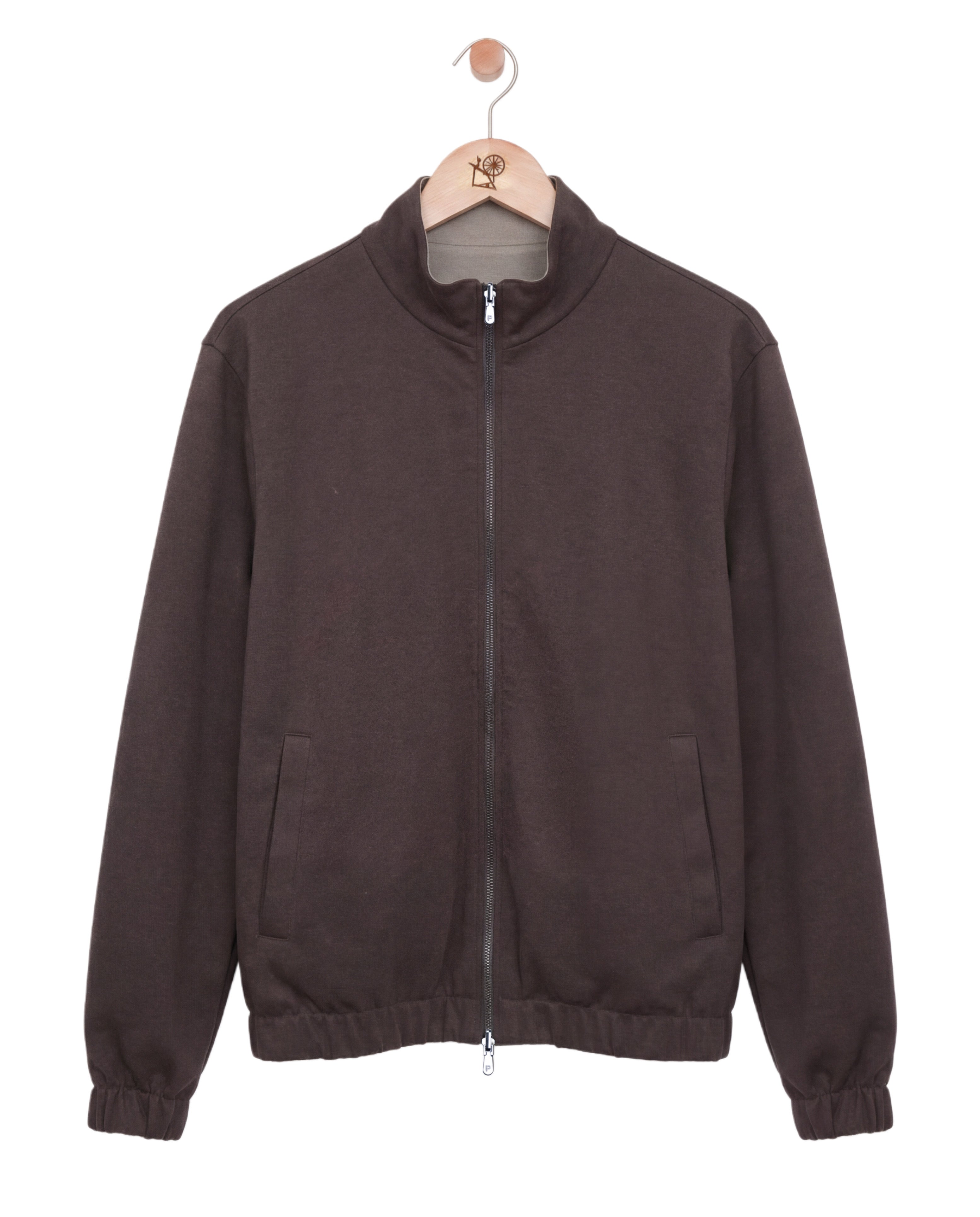 Reversible Wool City Jacket Brown Beige