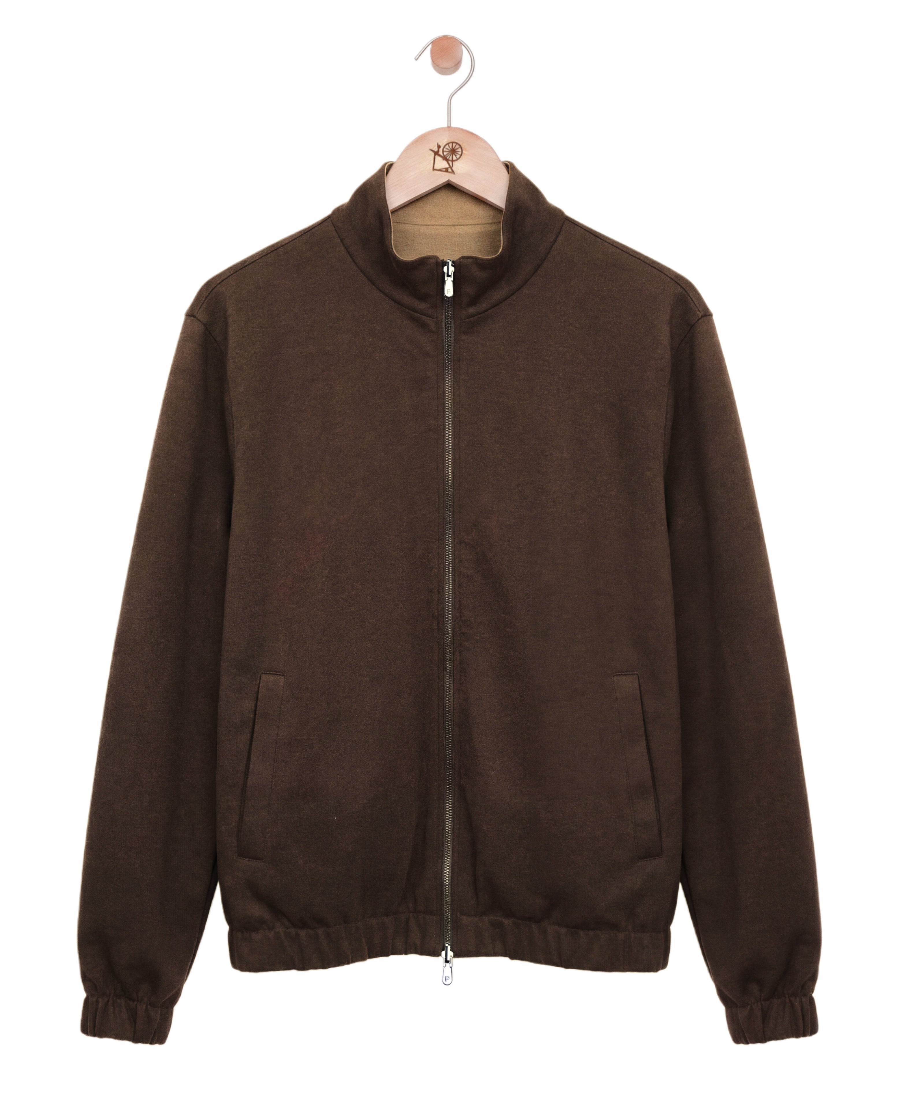 Reversible Wool City Jacket Dark Brown