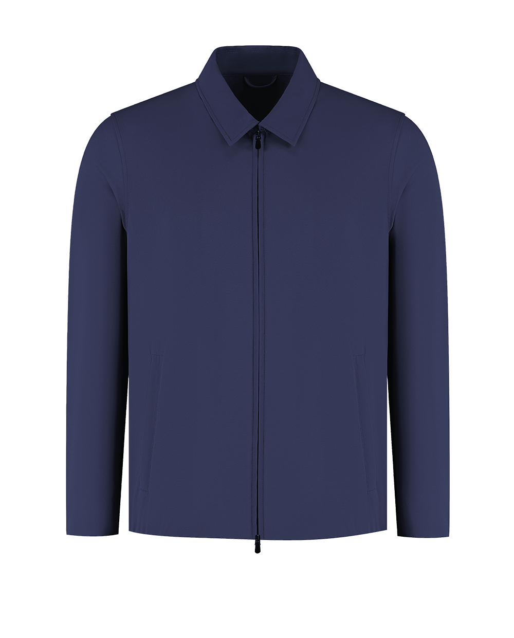 Navy blue jacket on a white background