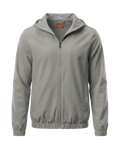 Gray jacket with a hood on a white background