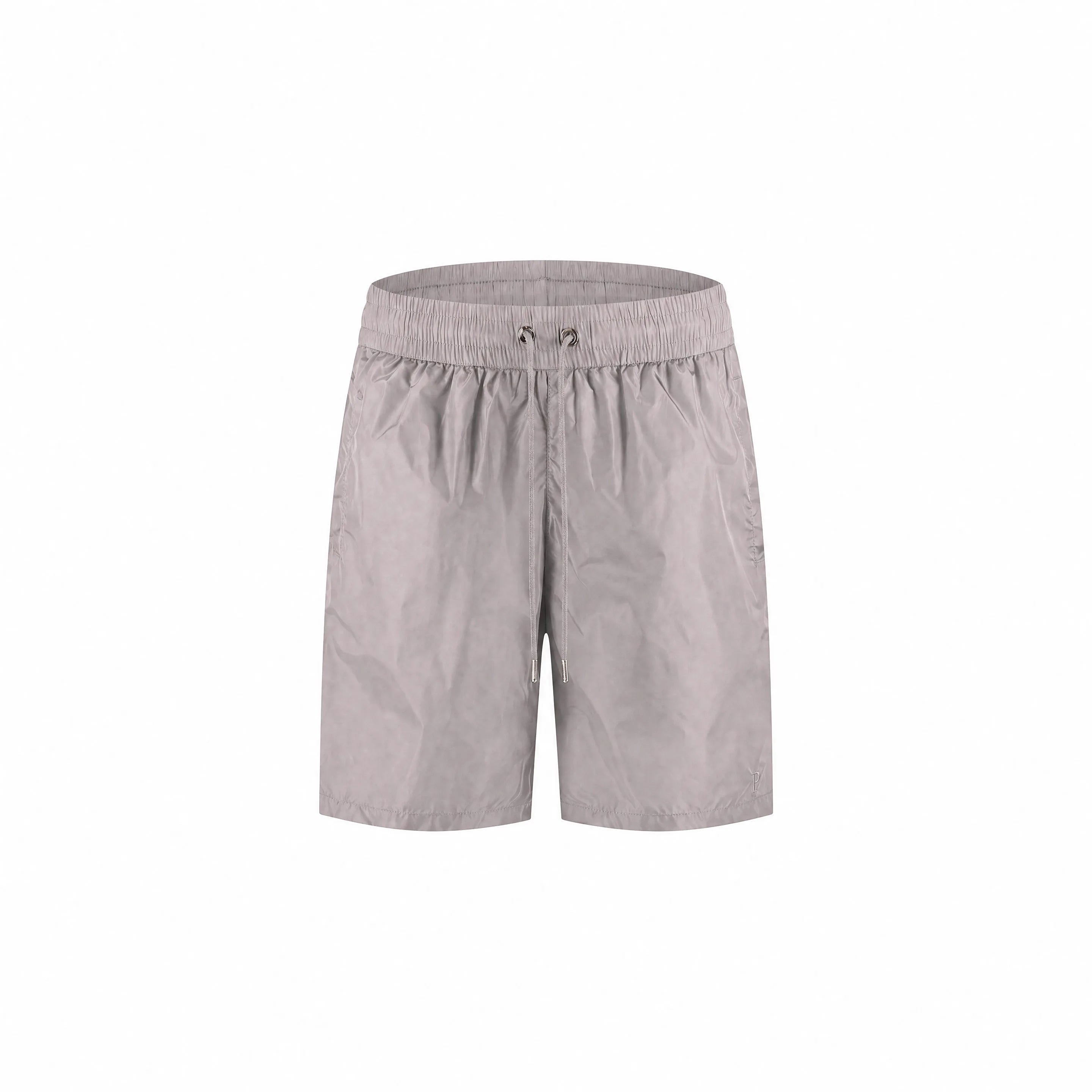 Grey Nylon Swim Shorts for Modern Poolside Style
