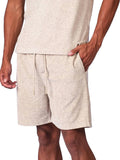 Beige Terry Resort Shorts for men with soft fabric and relaxed summer fit
