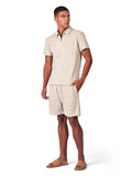 Beige Terry Resort Shorts for men with relaxed fit and resort summer wear style
