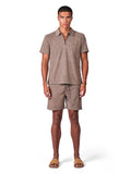 Brown Terry Resort Shorts for men with comfortable fit and premium summer style
