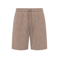 Brown Terry Resort Shorts for men with relaxed fit and lightweight summer style
