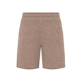 Brown Terry Resort Shorts for men with drawstring waist and casual summer style
