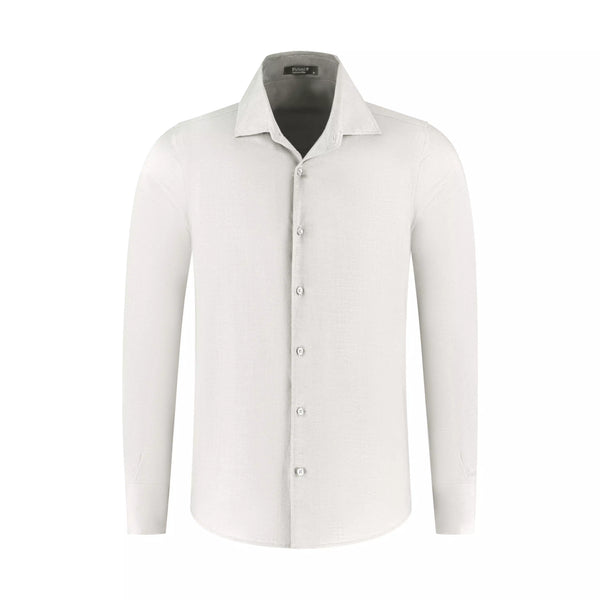 Men's linen button shirt with stylish relaxed fit, lightweight breathable summer wear style
