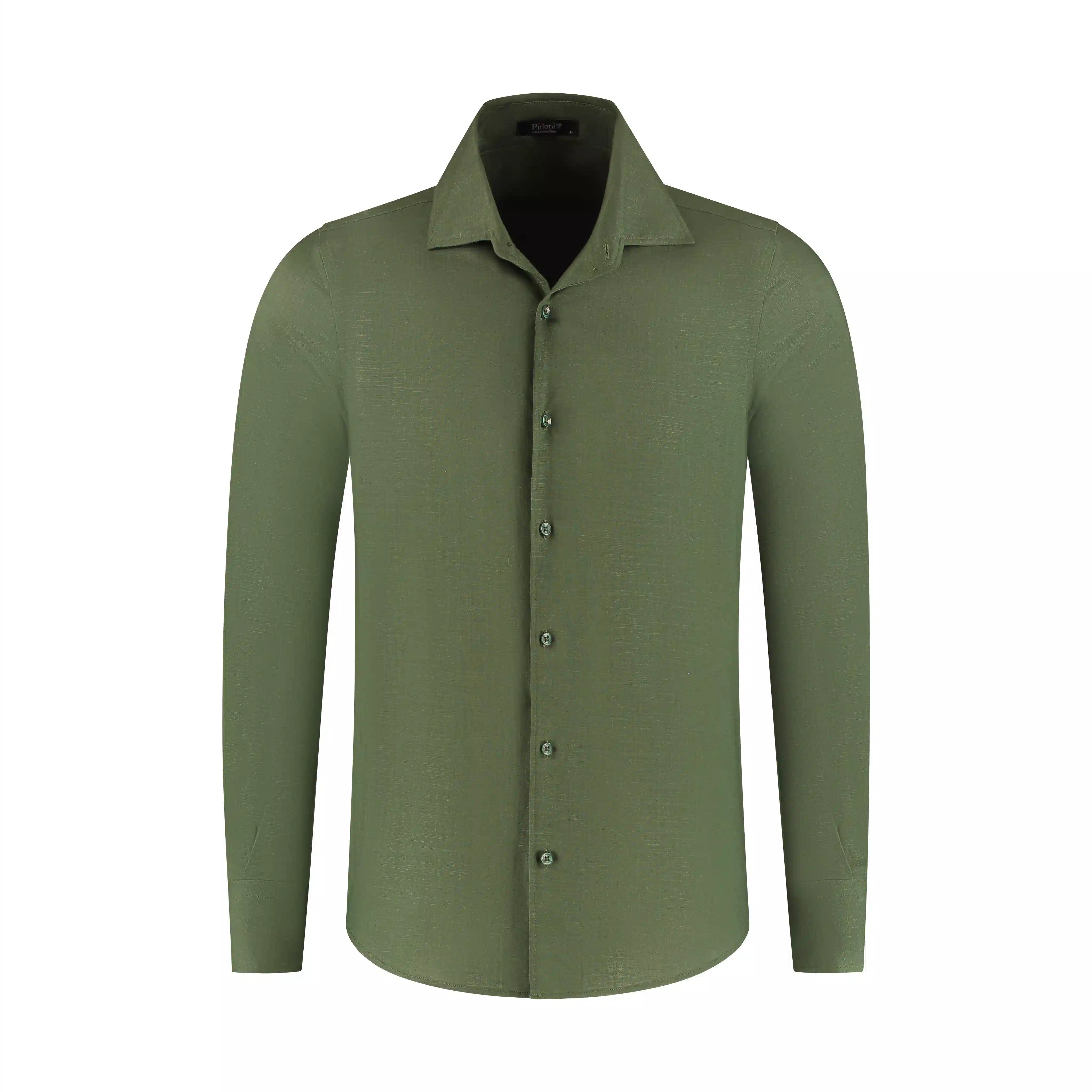 Green shirt on a white background