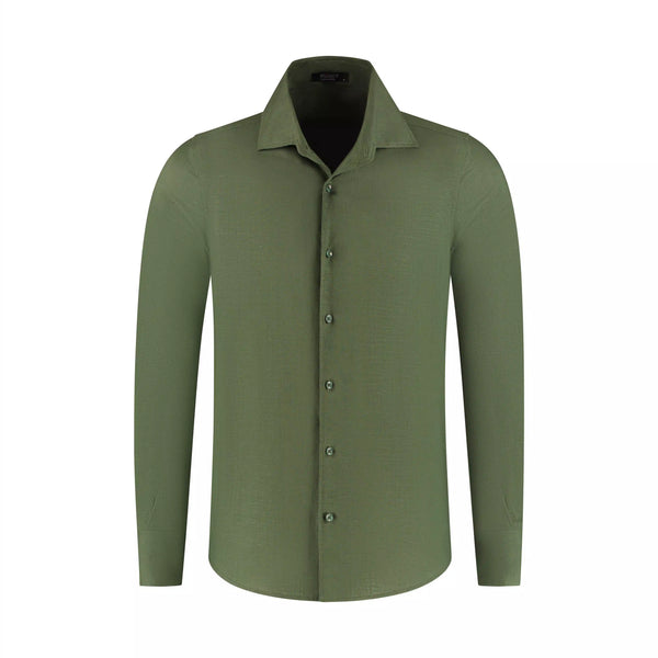 Green shirt on a white background