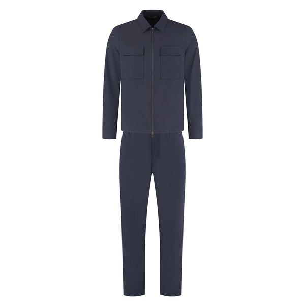 Navy blue jumpsuit on a white background