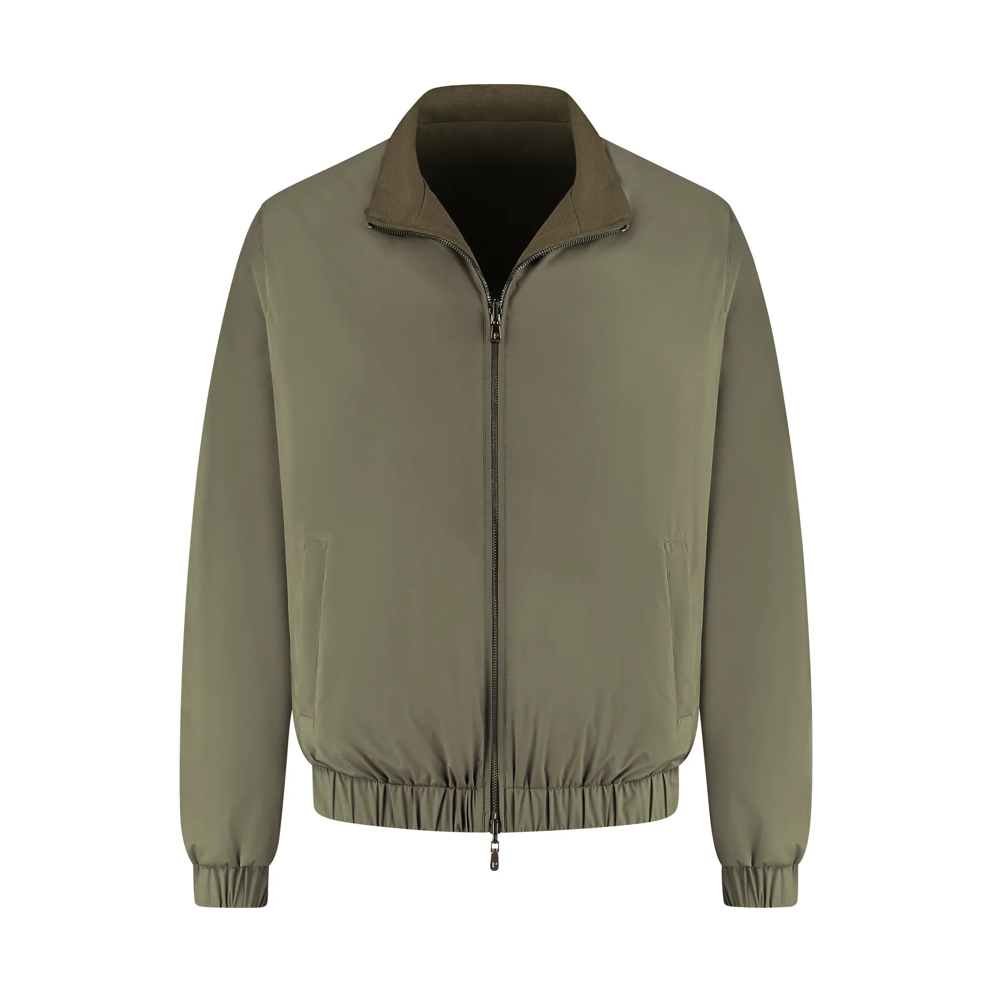 Green jacket on a white background