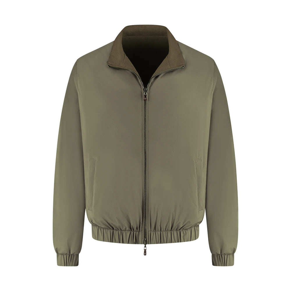 Green jacket on a white background