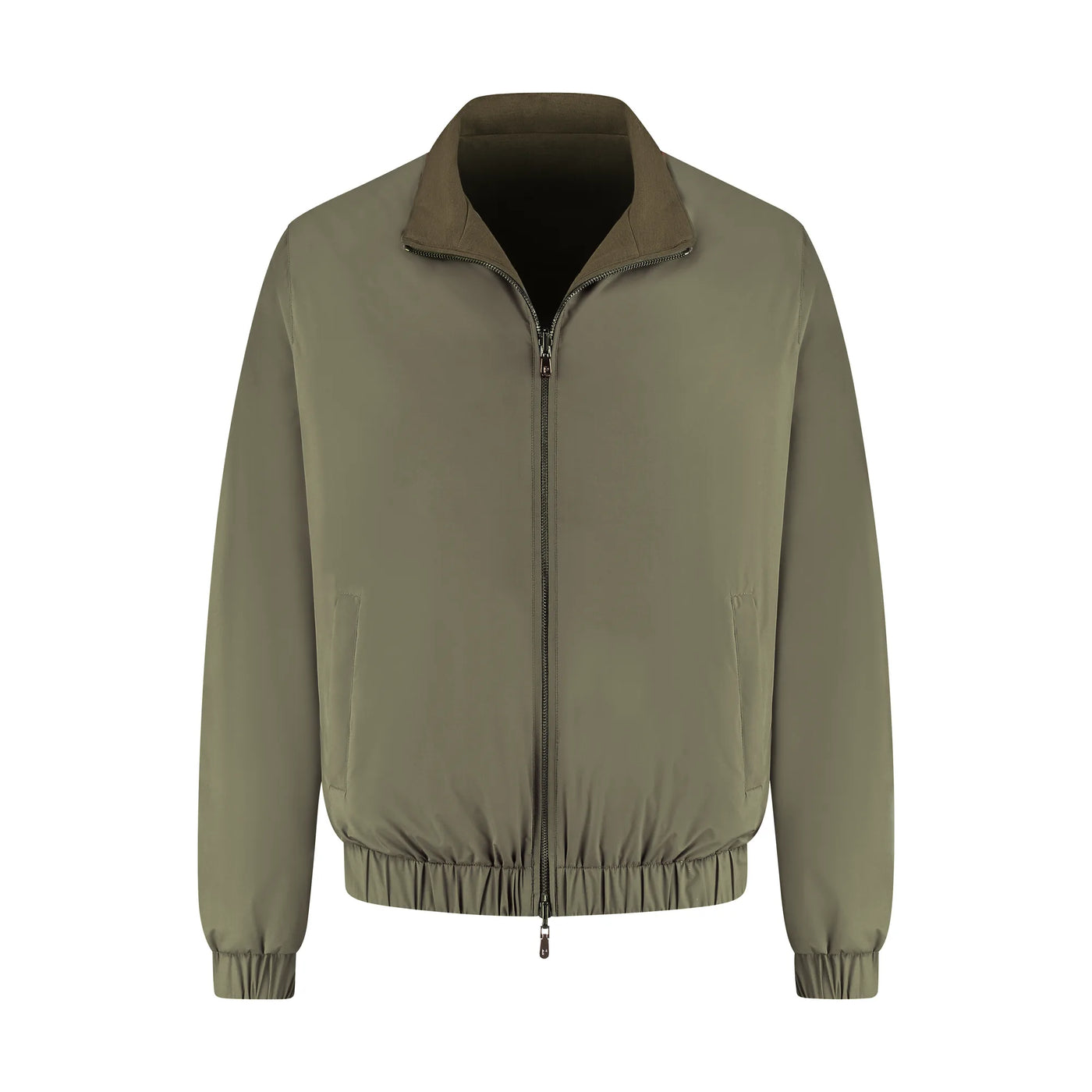 Green jacket on a white background