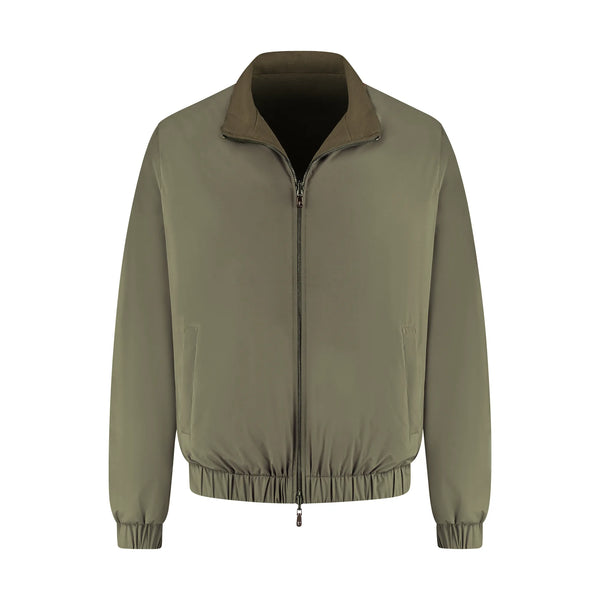 Green jacket on a white background