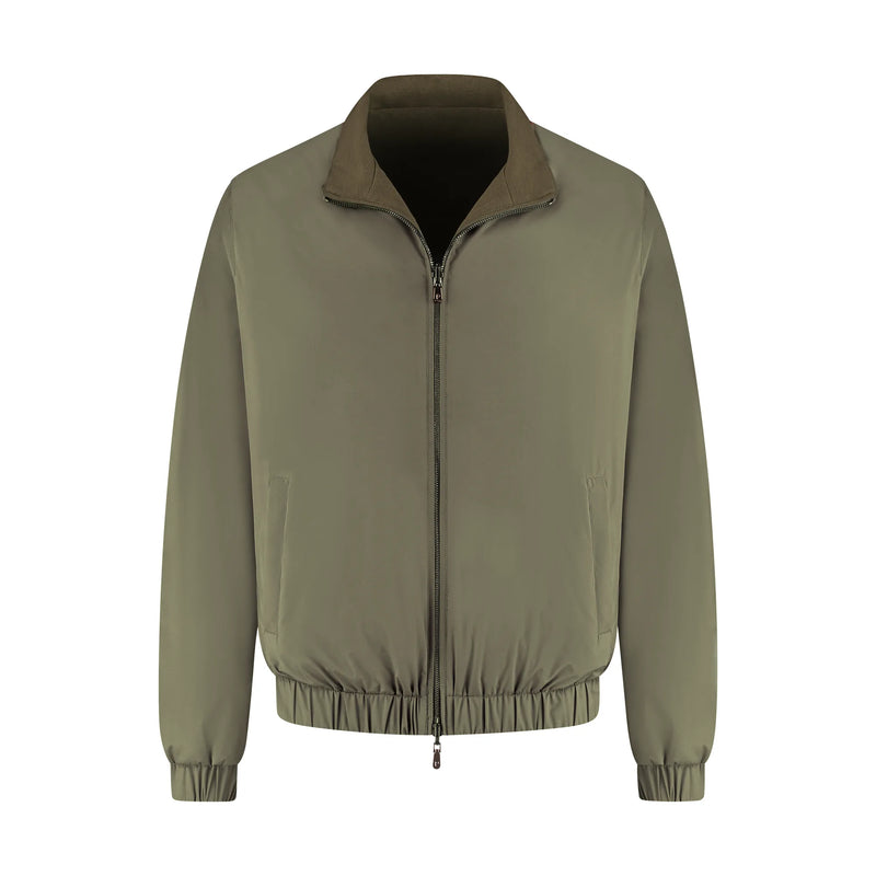 Green jacket on a white background