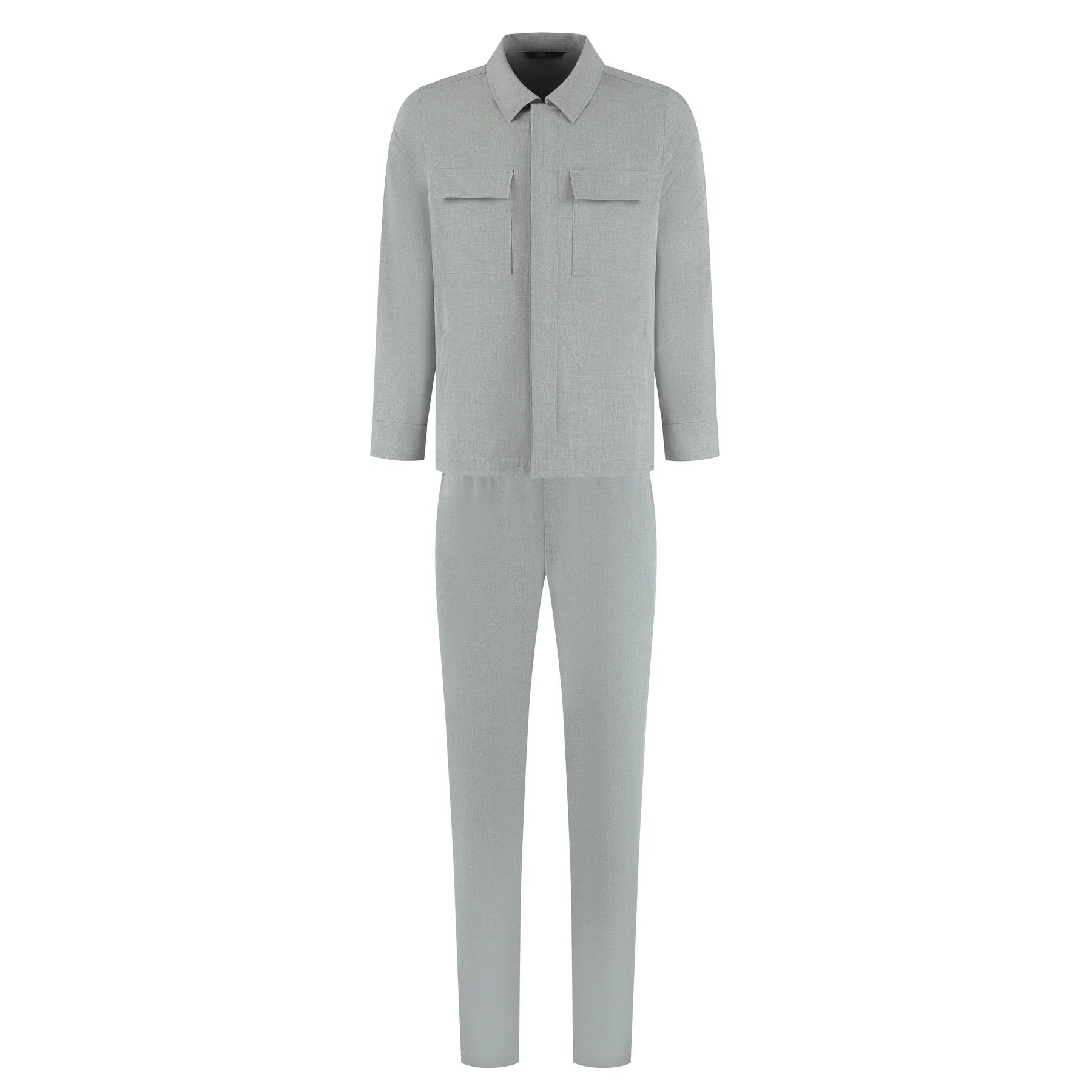 Gray jumpsuit on a white background