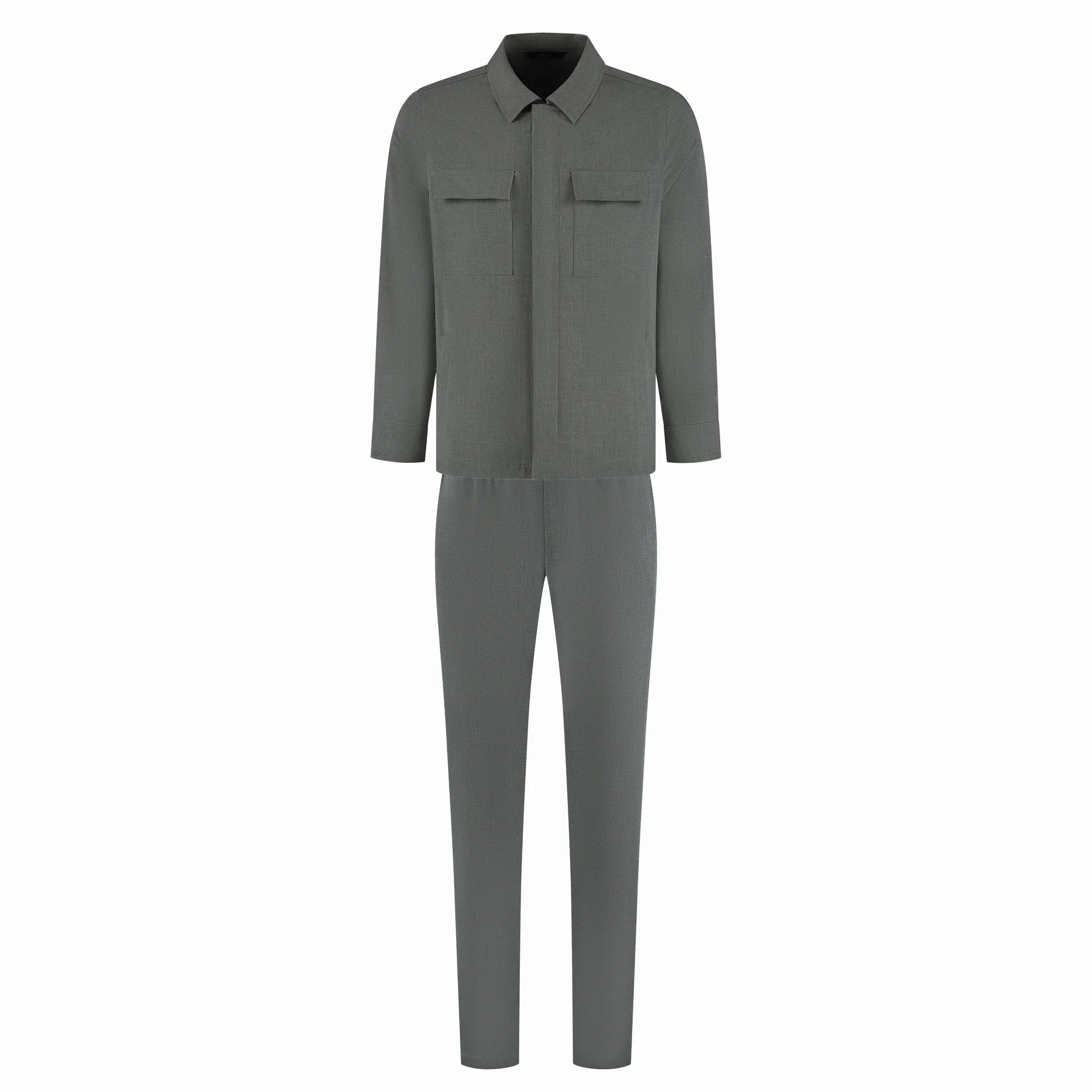 Gray jumpsuit on a white background