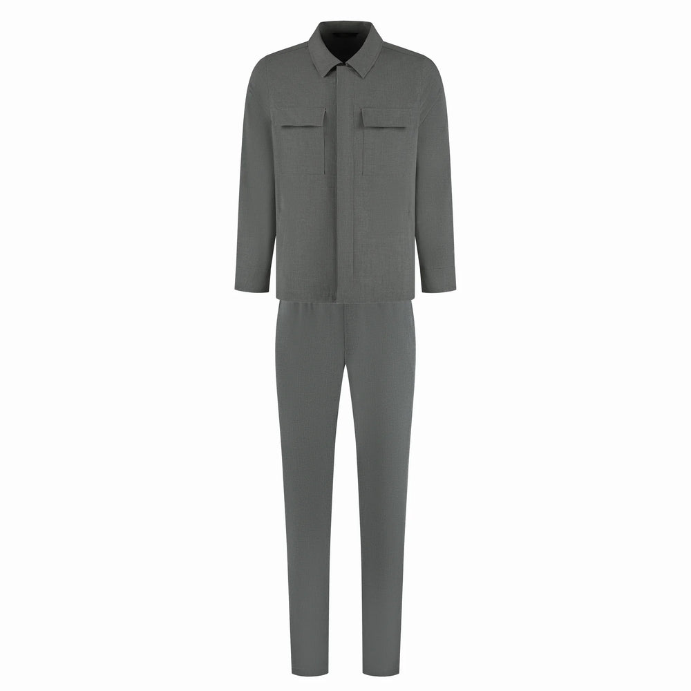 Gray jumpsuit on a white background