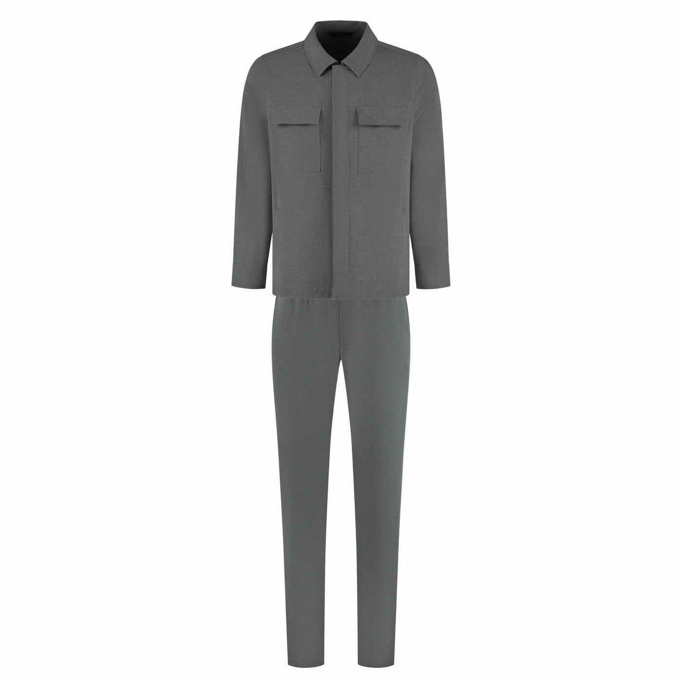Gray jumpsuit on a white background