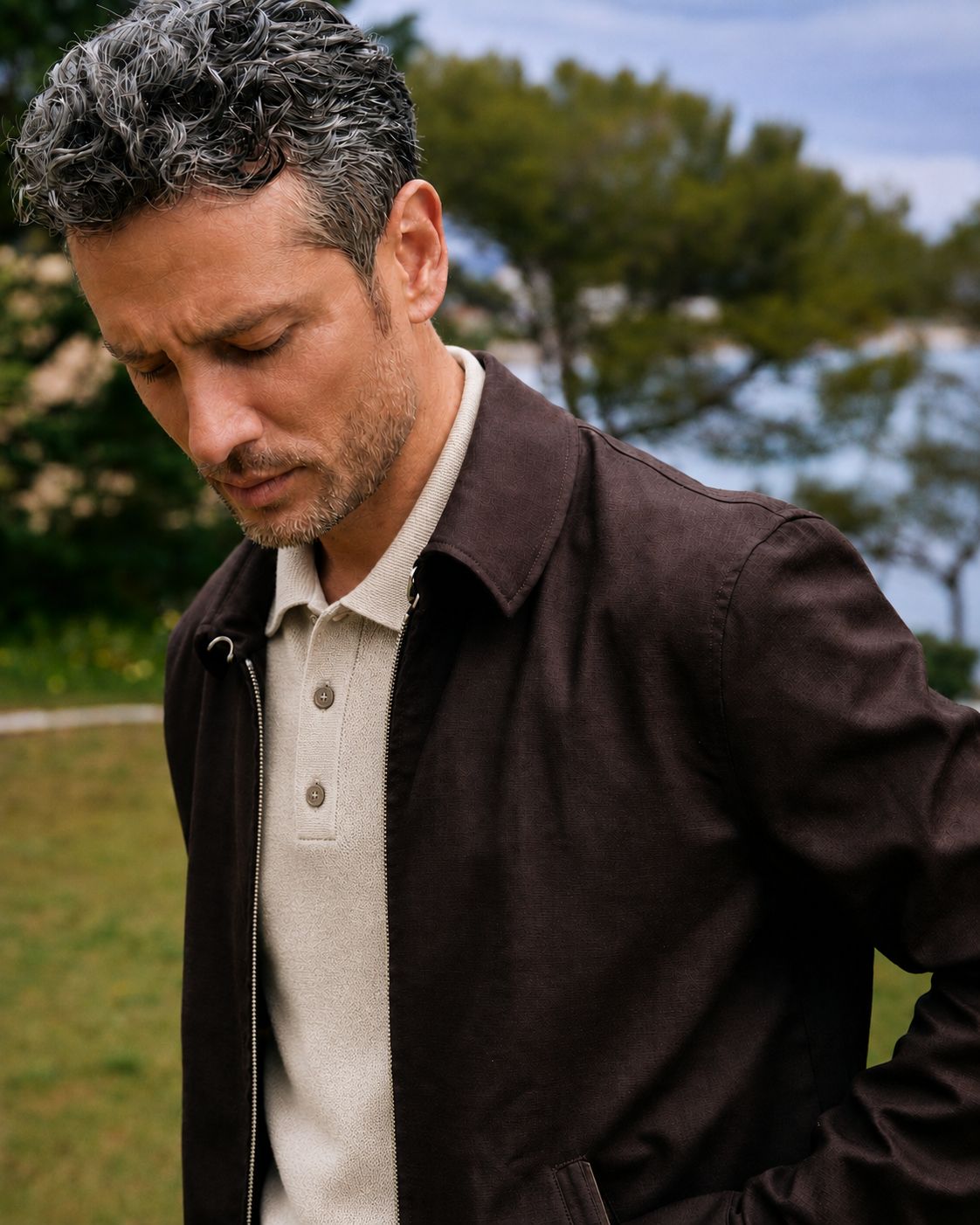 The Coastal Wool Polo · virgin wool & Tencel™ · genuine shell buttons