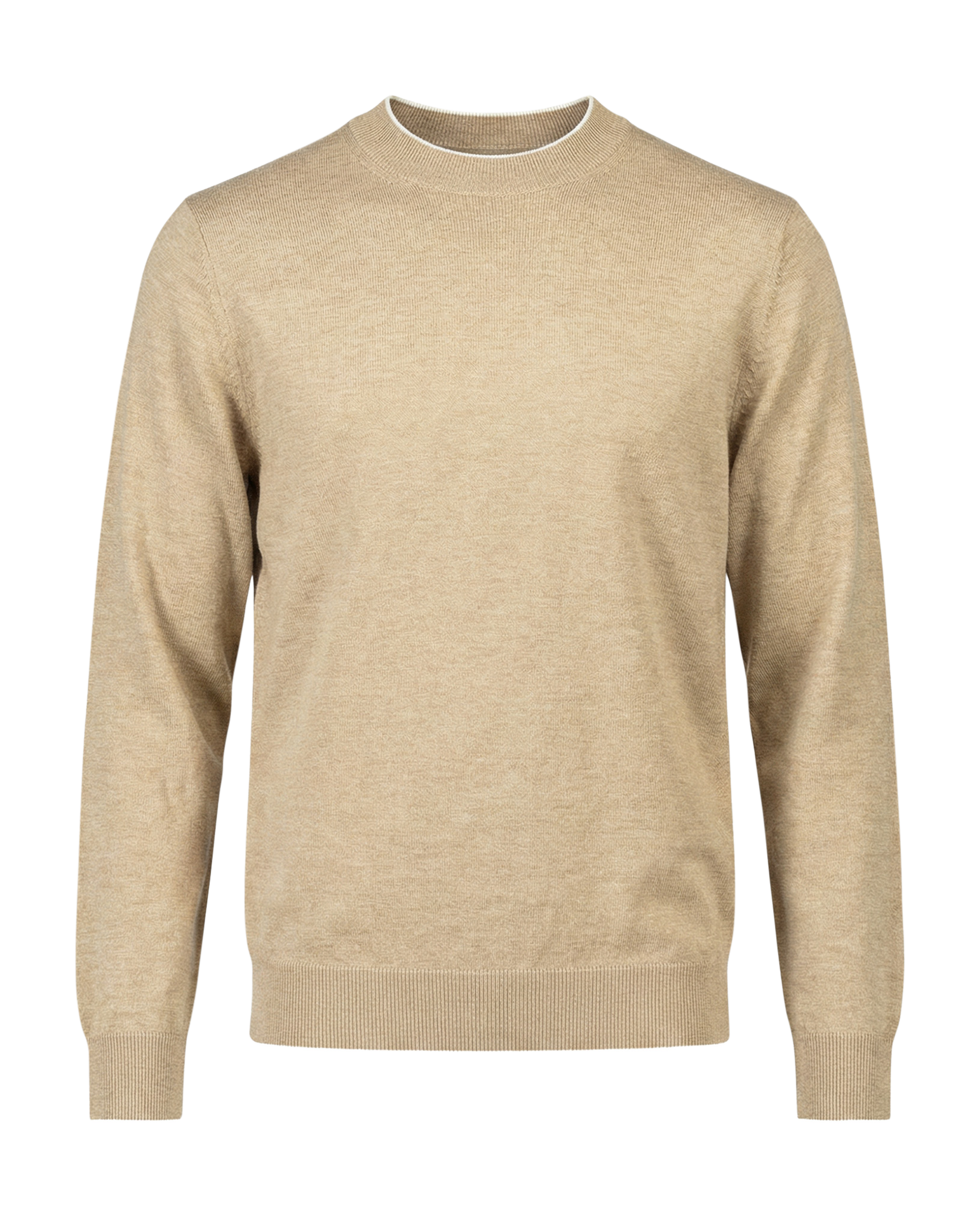 Beige sweater on a white background