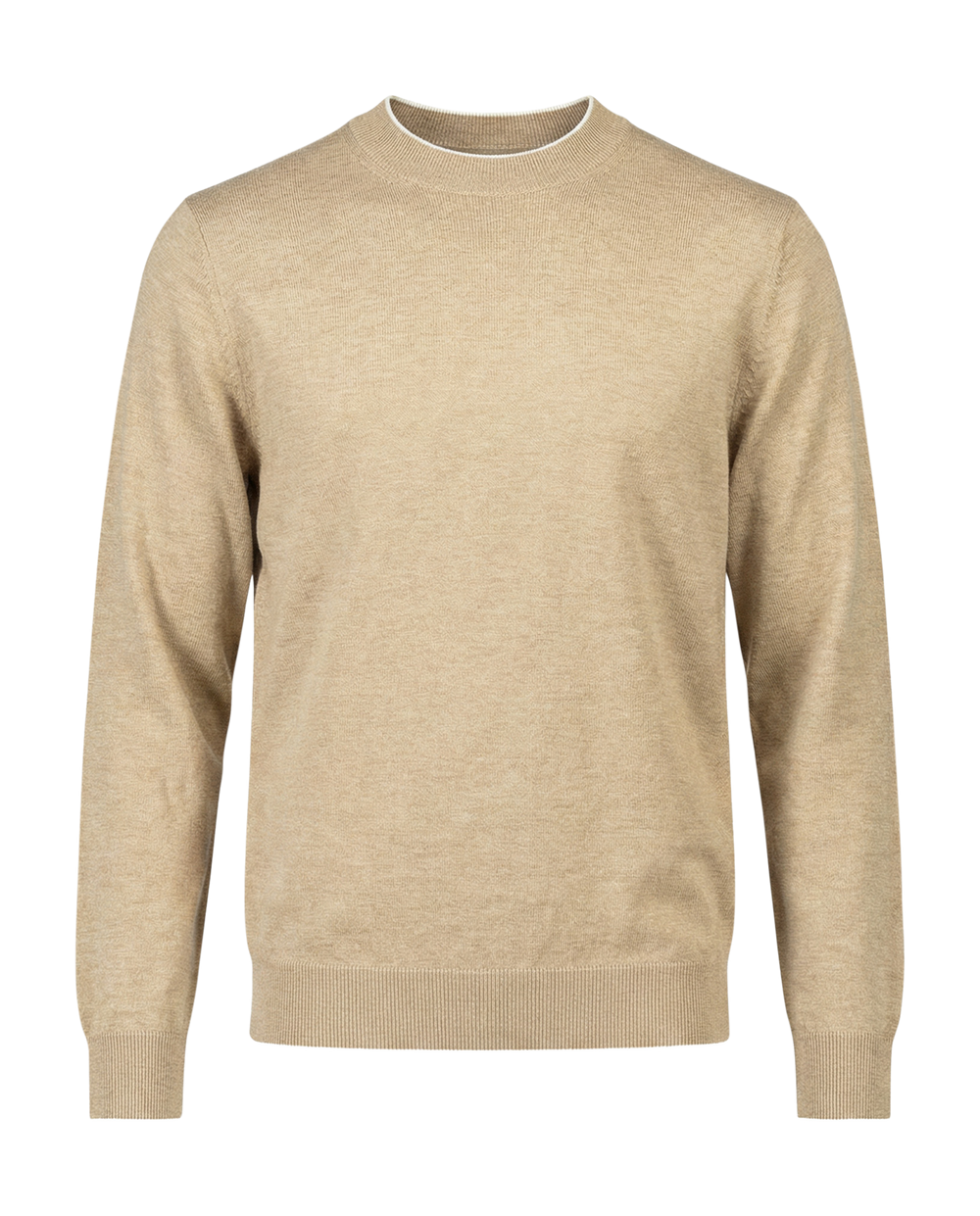 Beige sweater on a white background