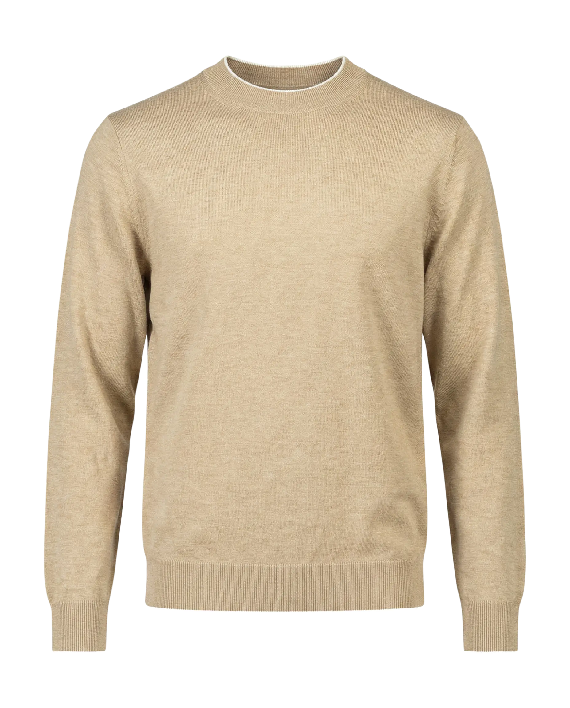 Beige sweater on a white background