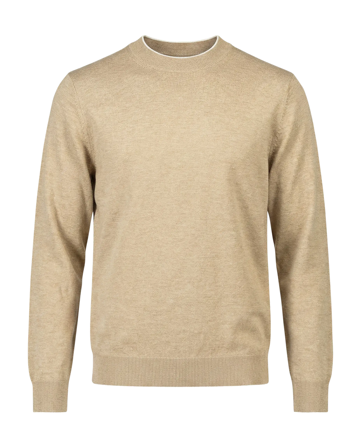 Beige sweater on a white background