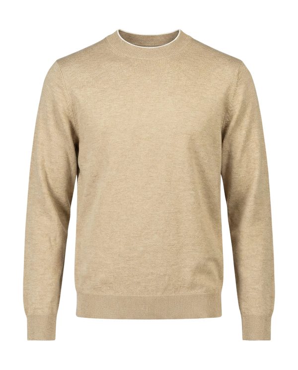 Beige sweater on a white background