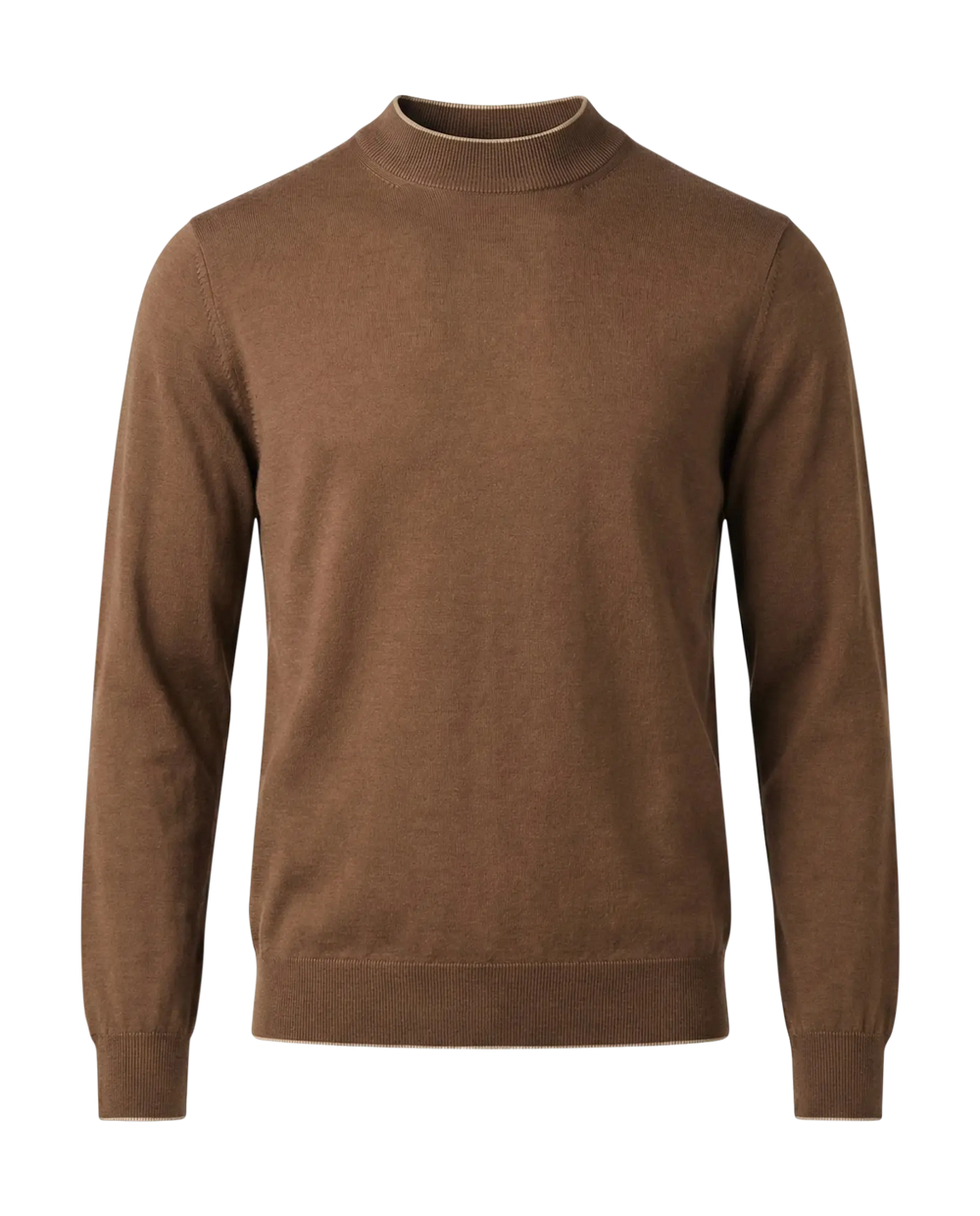 Brown sweater on a white background