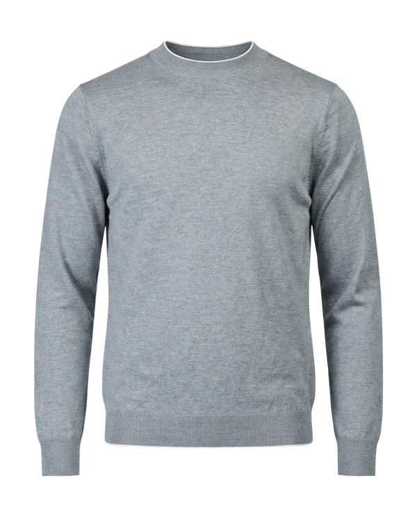 Gray sweater on a white background
