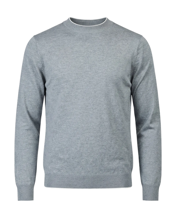 Gray sweater on a white background
