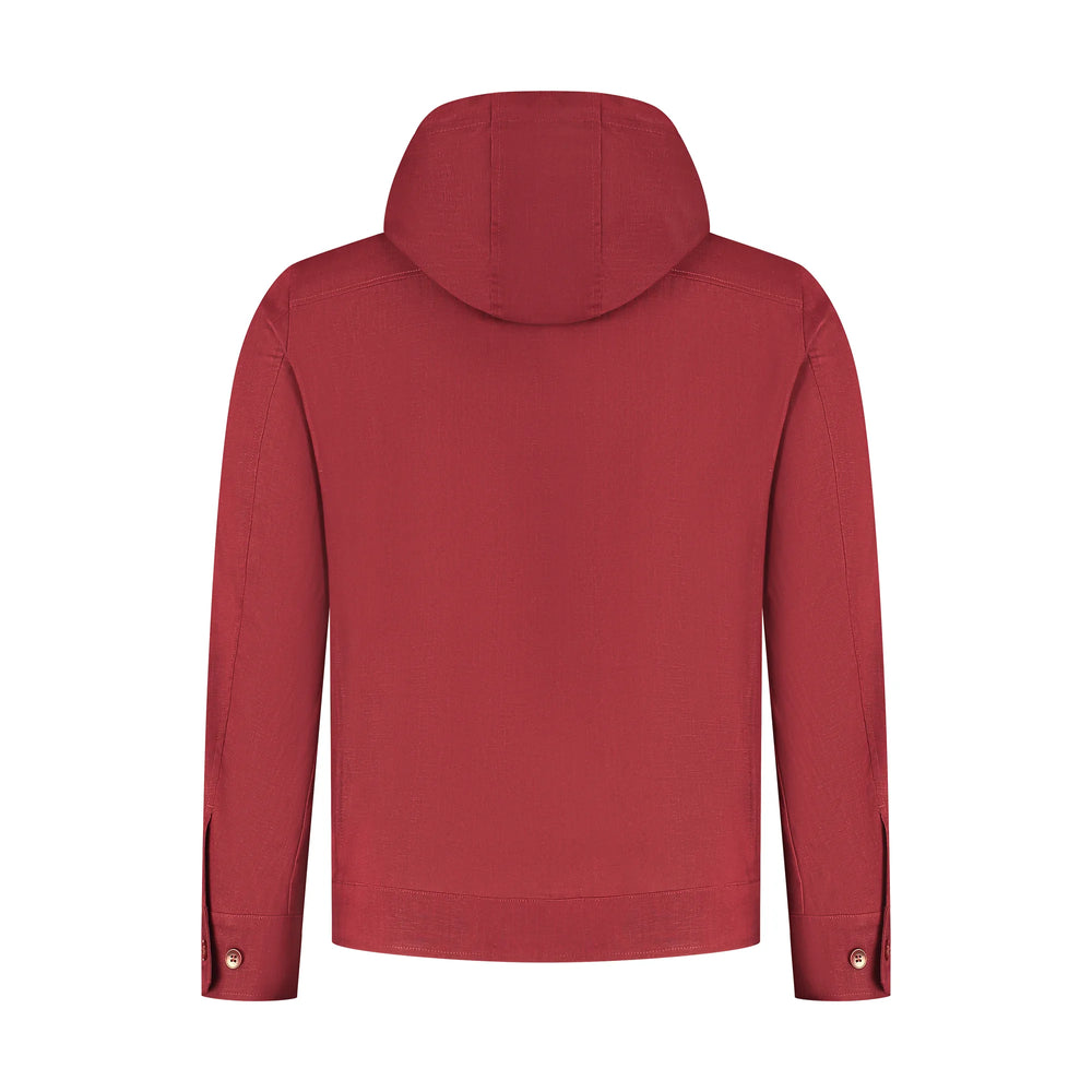 Red hoodie on a white background