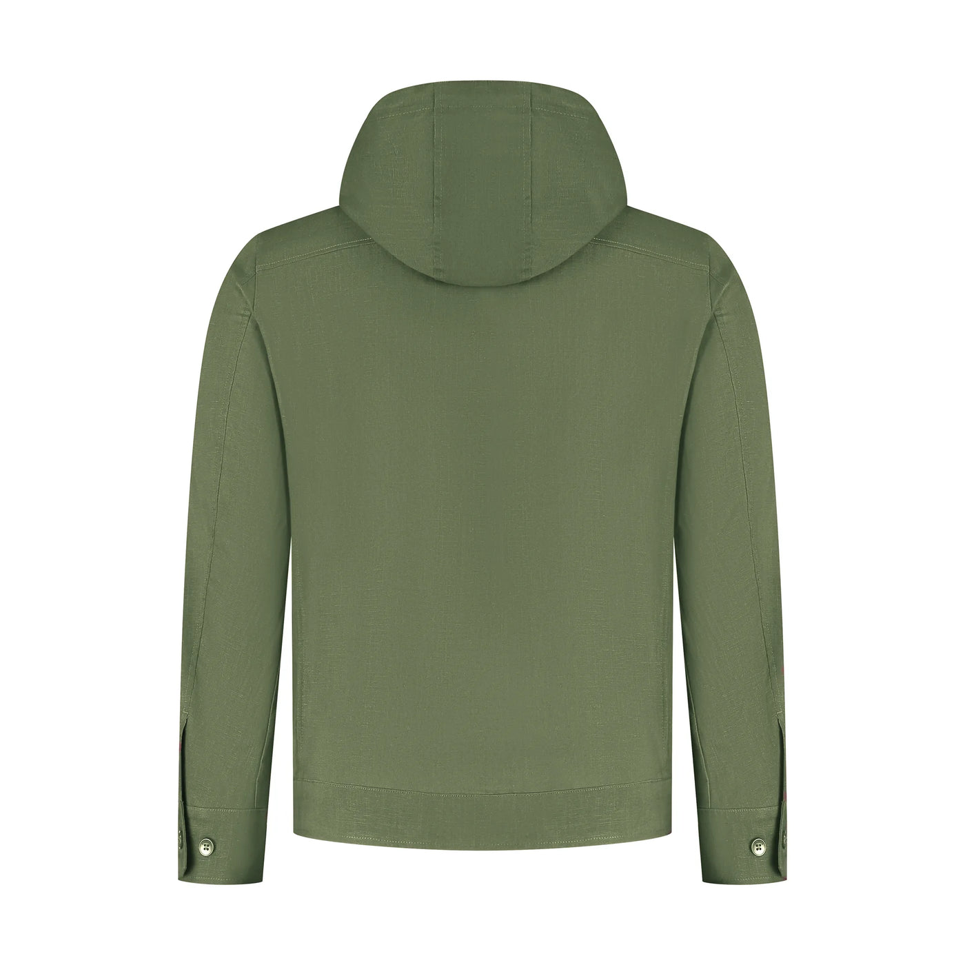 Green hoodie on a white background