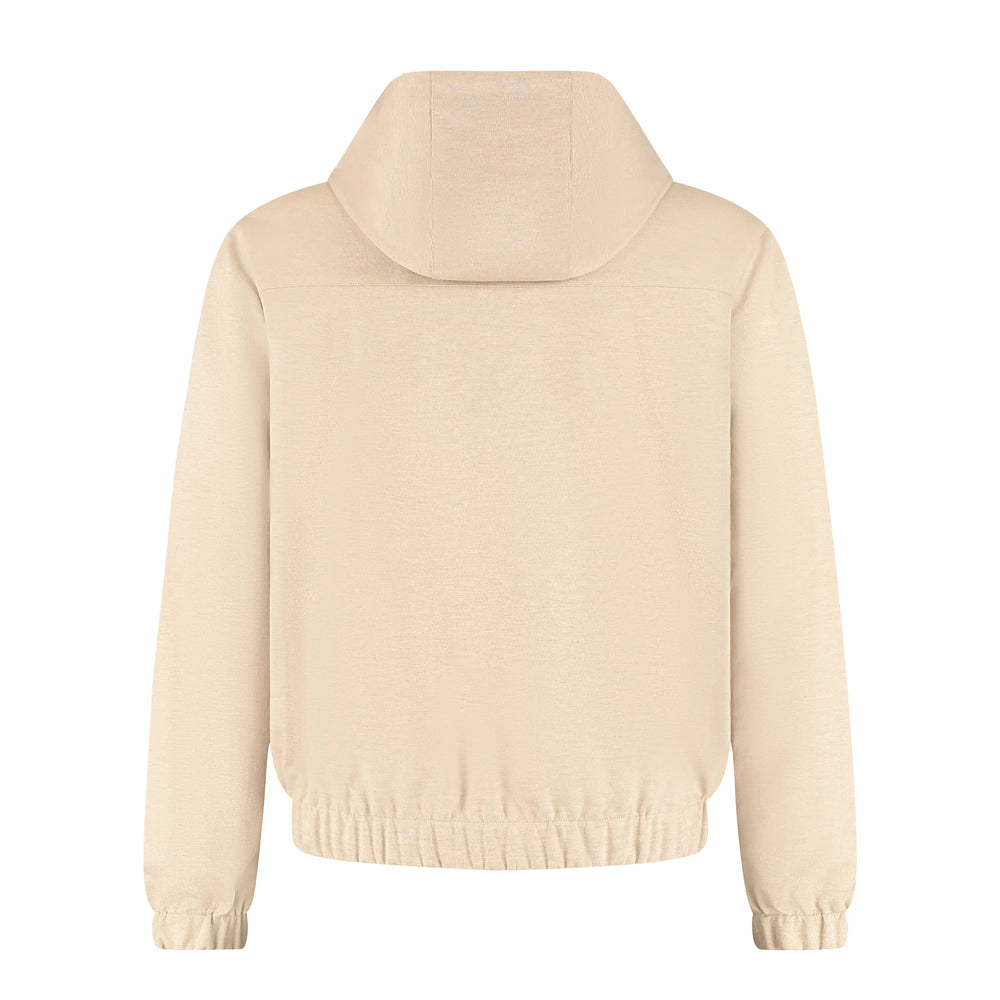Beige hoodie on a white background