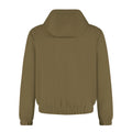 Back view of a brown hoodie on a white background