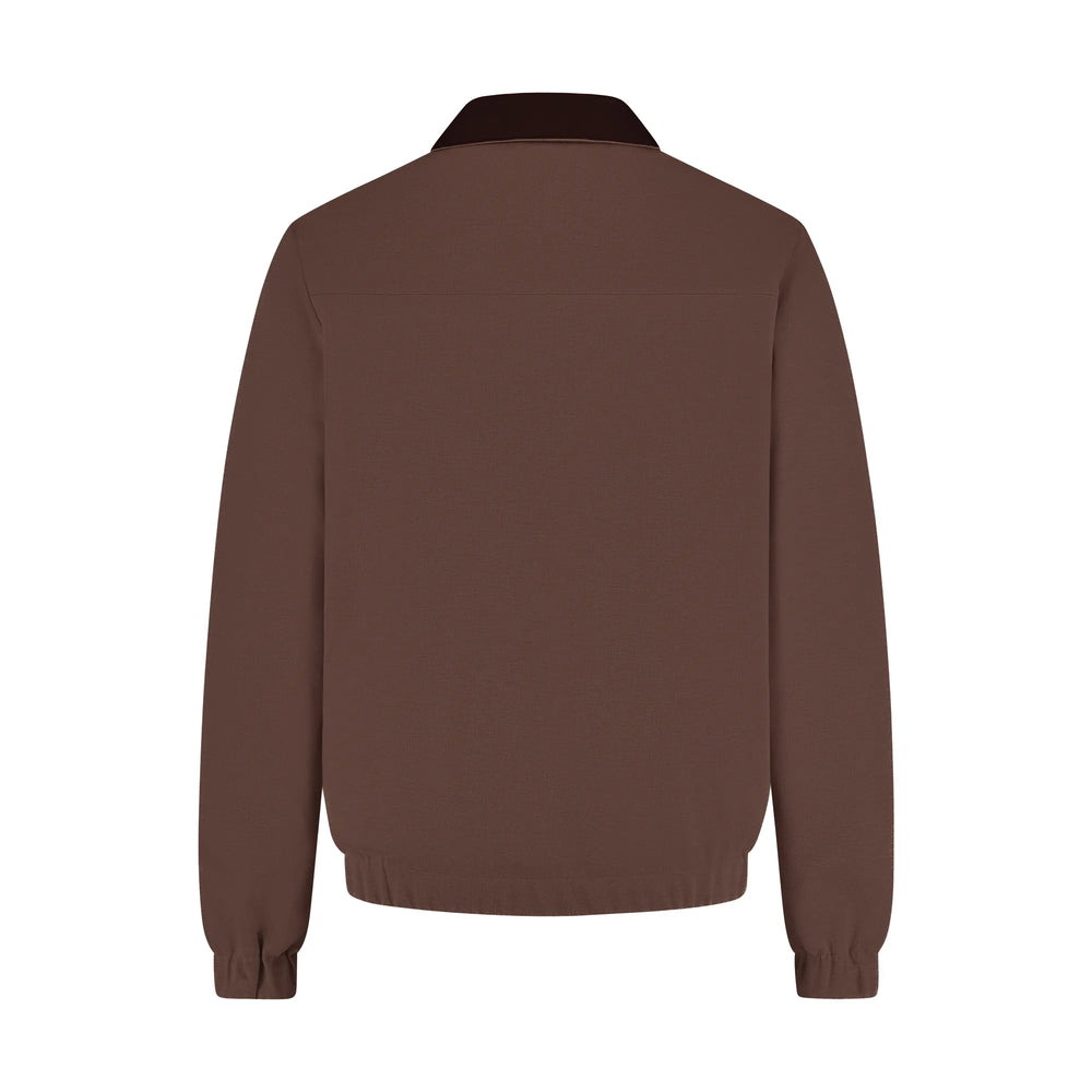 Brown jacket on a white background