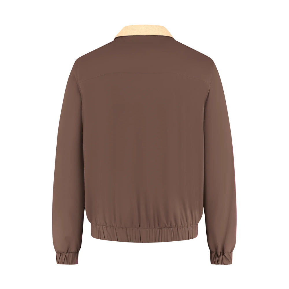 Brown jacket on a white background