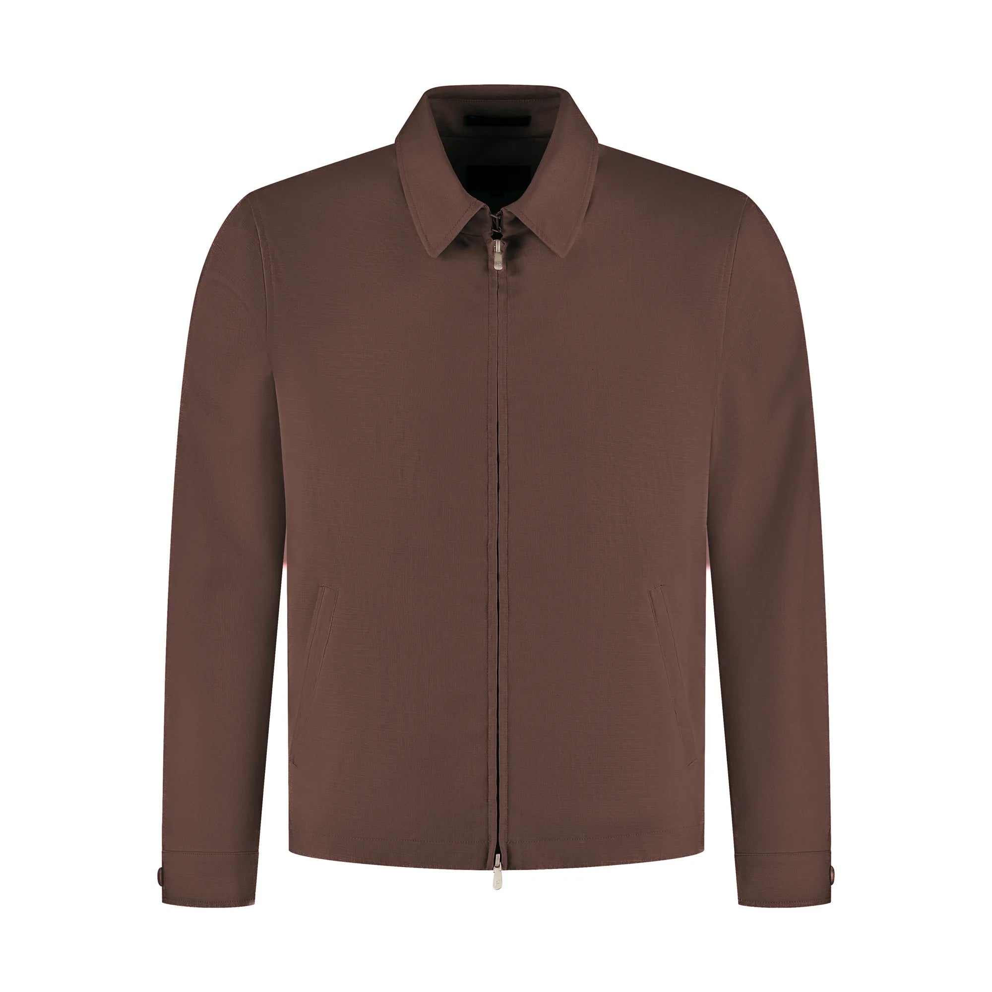 Brown jacket on a white background