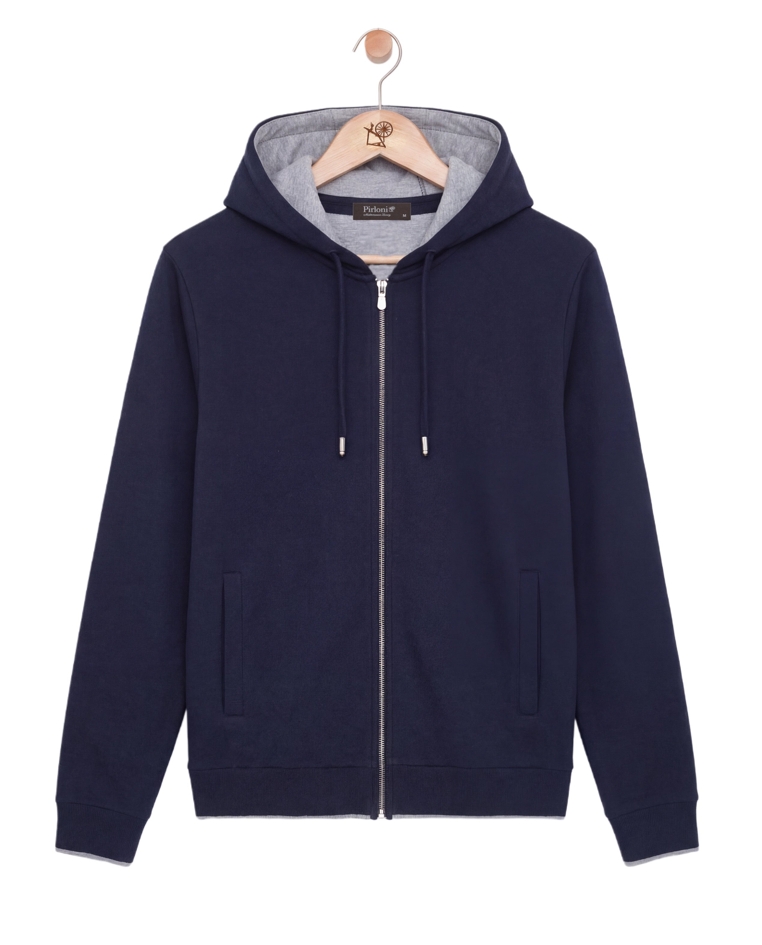 Two Tone Knitwear Tracksuit Navy Grey