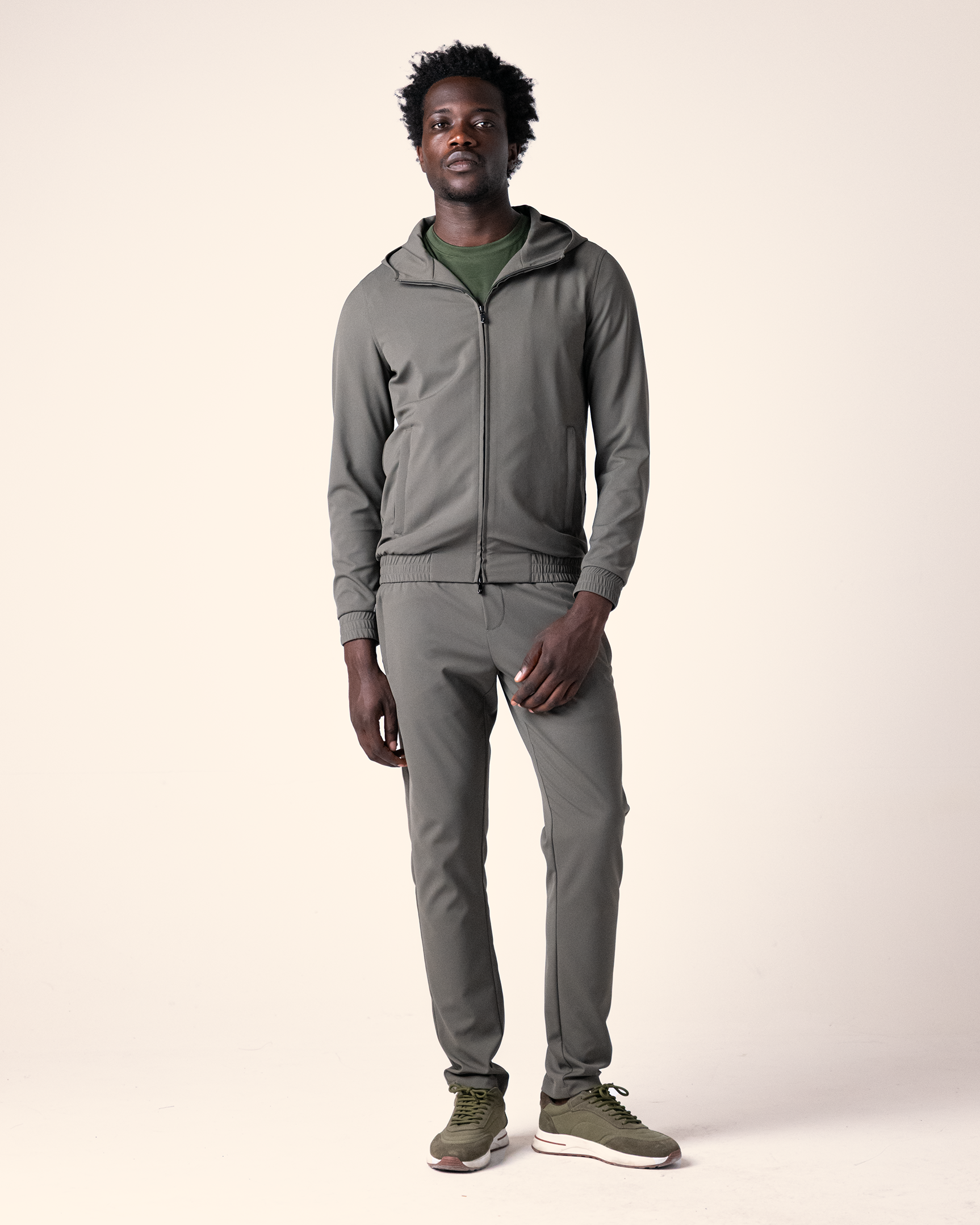 Hooded Tech Suit Green